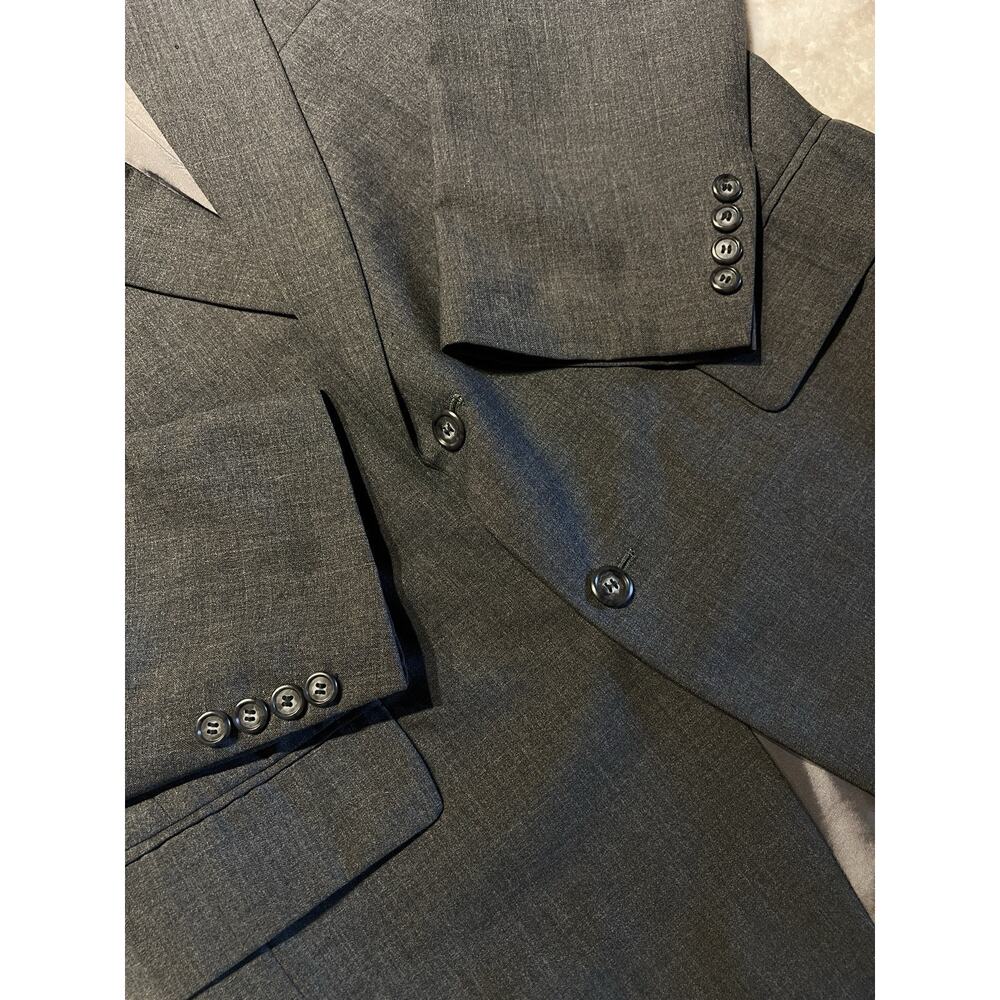 Vintage Gino Cappeli 44L 36x32 Two-Tone Charcoal Gray 2-Piece Suit - Picture 9 of 16